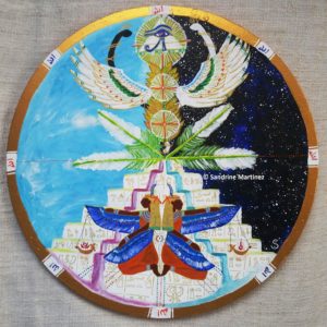 Toile acrylique coton 90x90 cm - Initiation : le corps d'Air - 130€