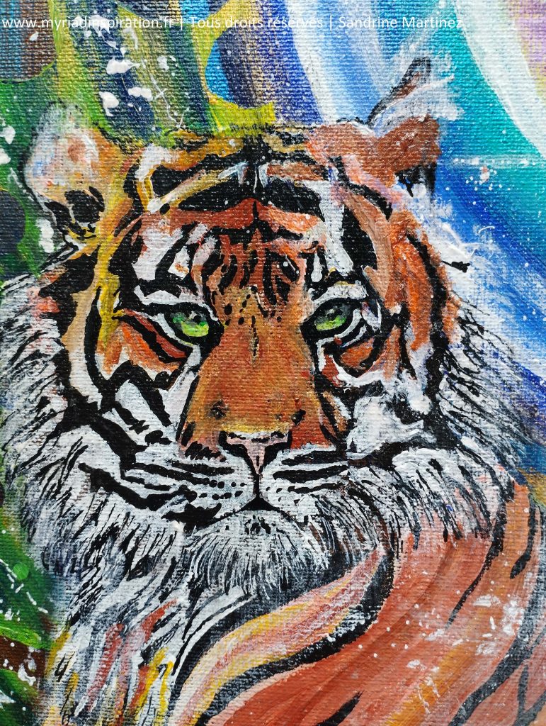 peinture intuitive tigre myriadinspiration